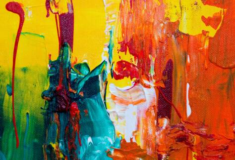 Abstract painting with colorful paints